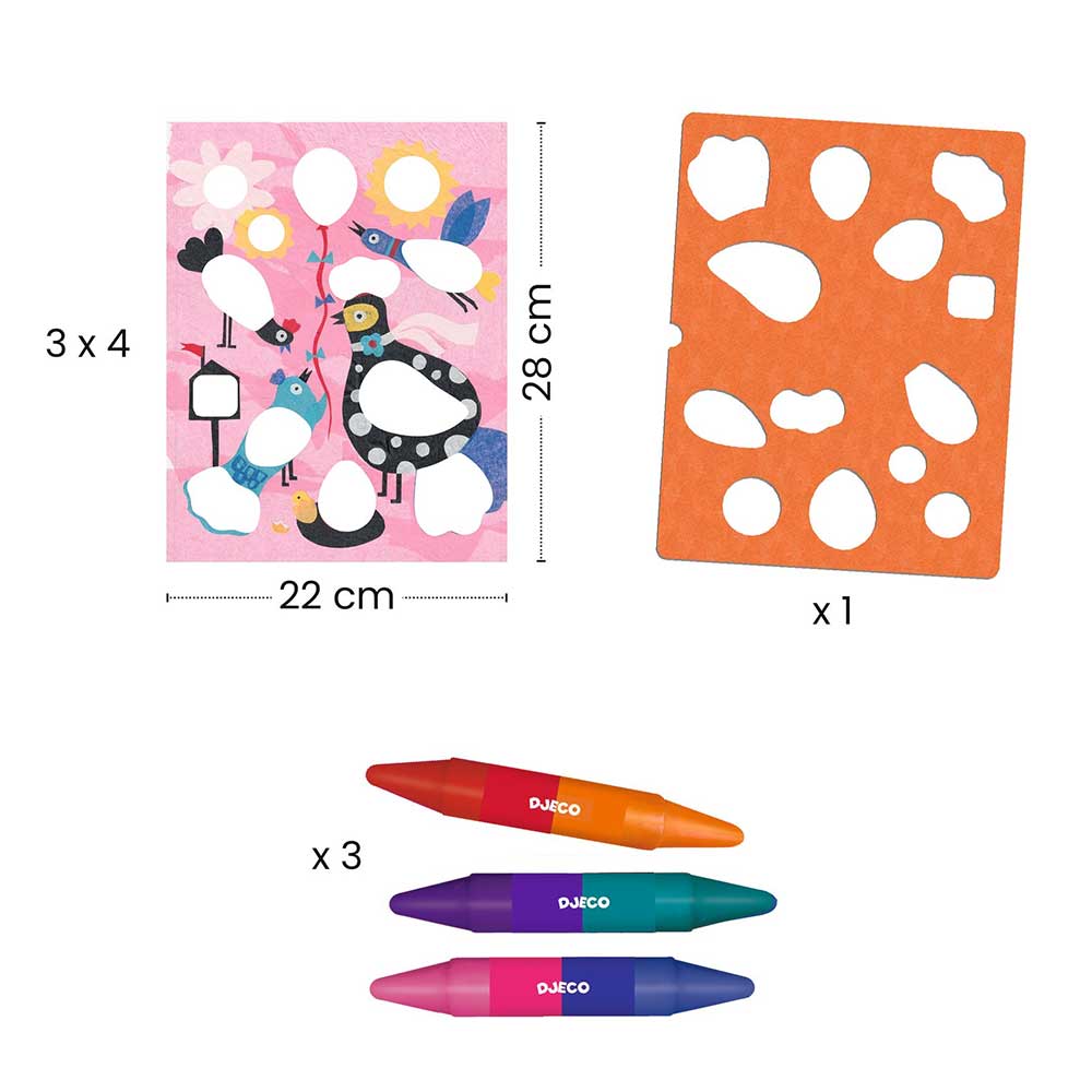 Djeco Colouring, Birdie & Co