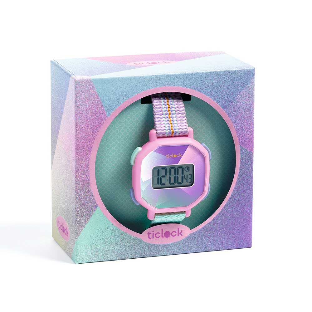 Djeco Orologio Digitale, Purple Prisma