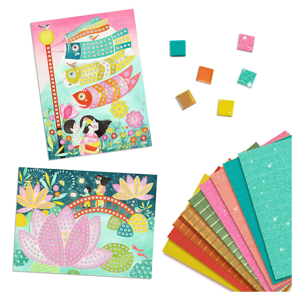 Djeco Mosaico Kyoto Kit Creativo con Adesivi