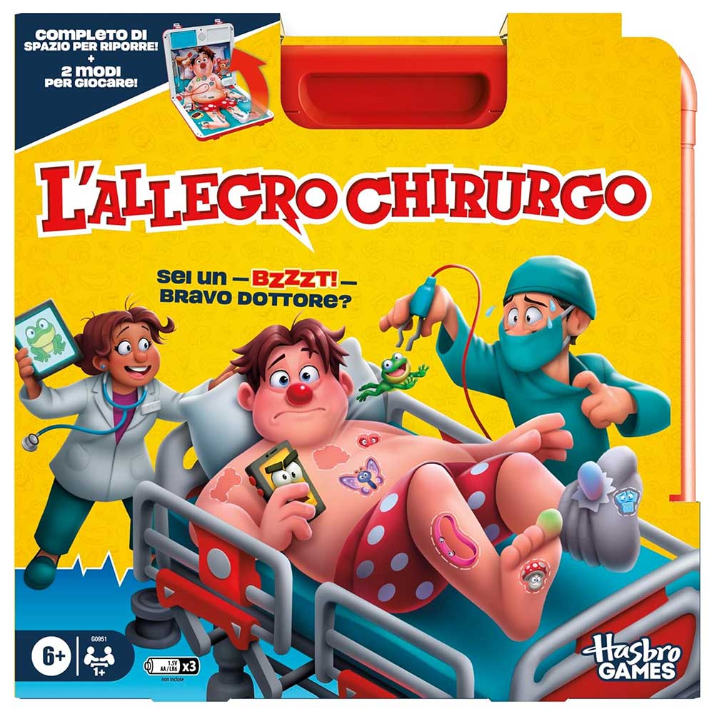 Hasbro Games L'allegro Chirurgo, Con Valigetta Portatile