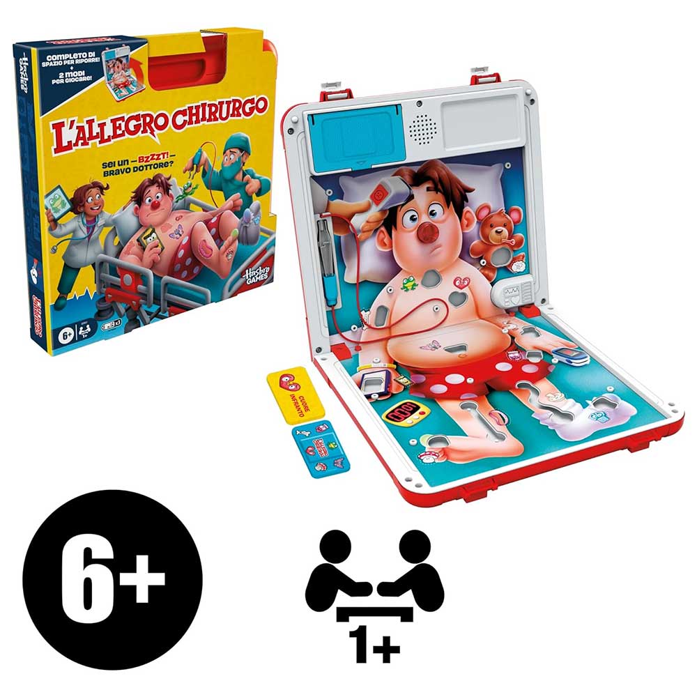 Hasbro Games L'allegro Chirurgo, Con Valigetta Portatile