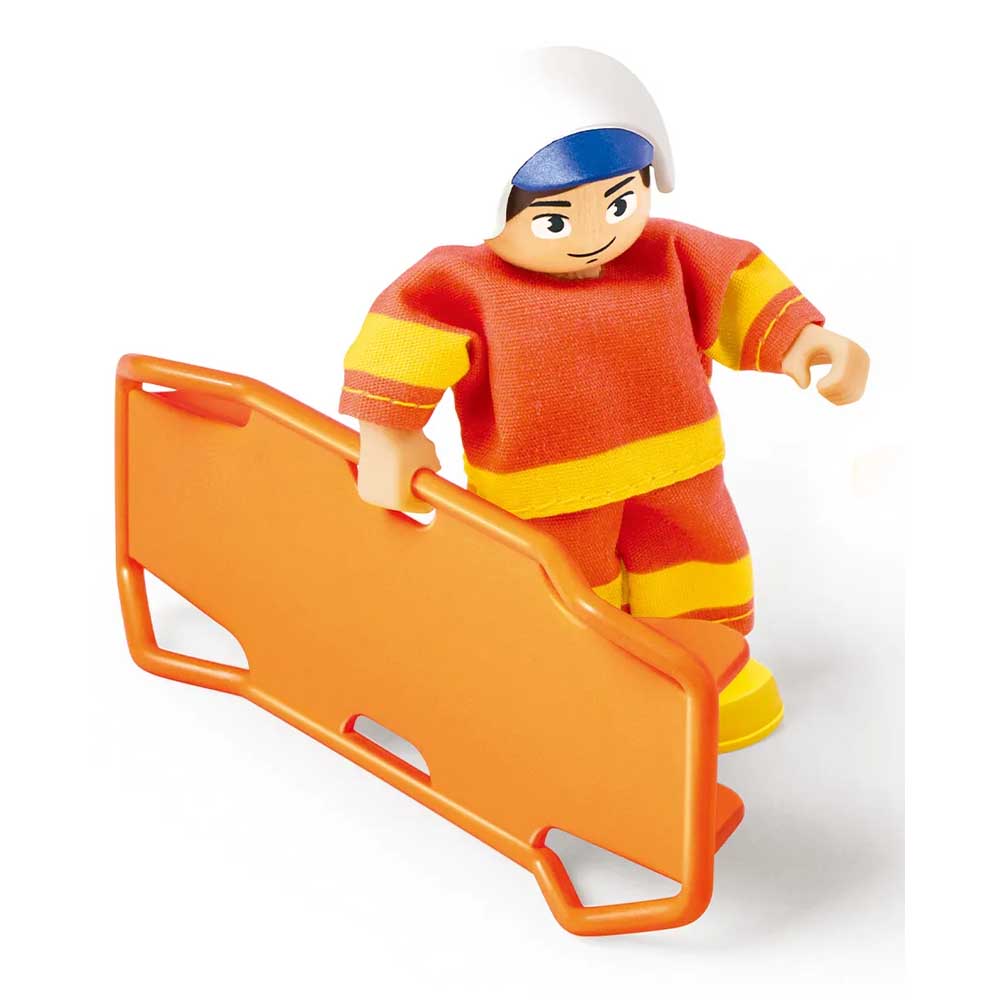 Hape Elicottero di Soccorso In Legno con Verricello e Personaggio