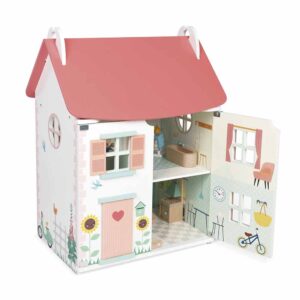 Janod Casa Delle Bambole In Legno Con Arredi e Famiglia