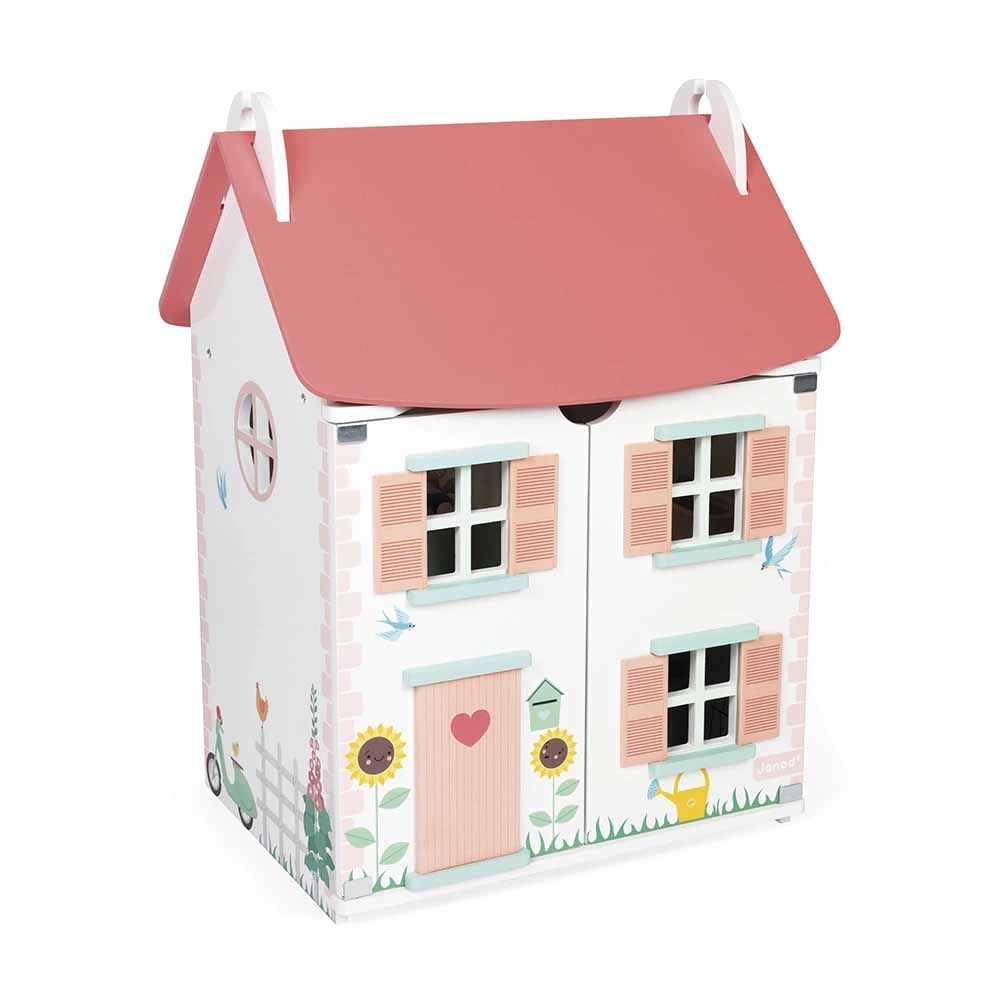 Janod Casa Delle Bambole In Legno Con Arredi e Famiglia