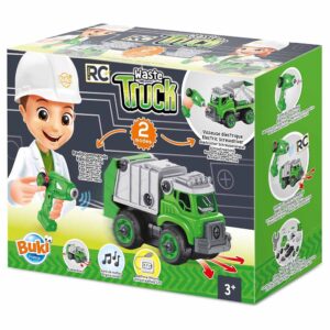 Buki Camion Dei Rifiuti RC Monta e Smonta Con Avvitatore