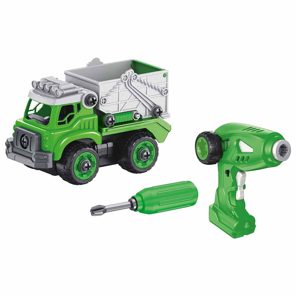 Buki Camion Dei Rifiuti RC Monta e Smonta Con Avvitatore