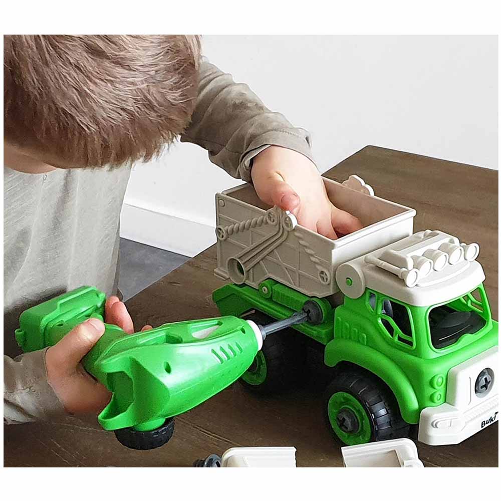 Buki Camion Dei Rifiuti RC Monta e Smonta Con Avvitatore
