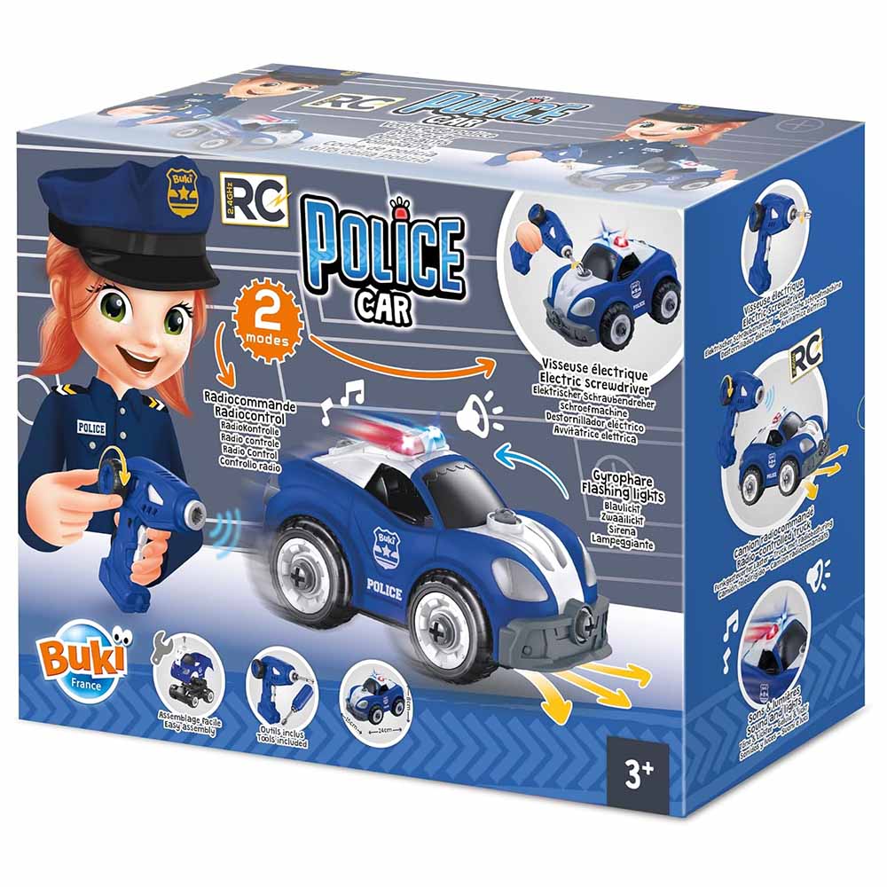 Buki Macchina Della Polizia RC Monta e Smonta Con Avvitatore