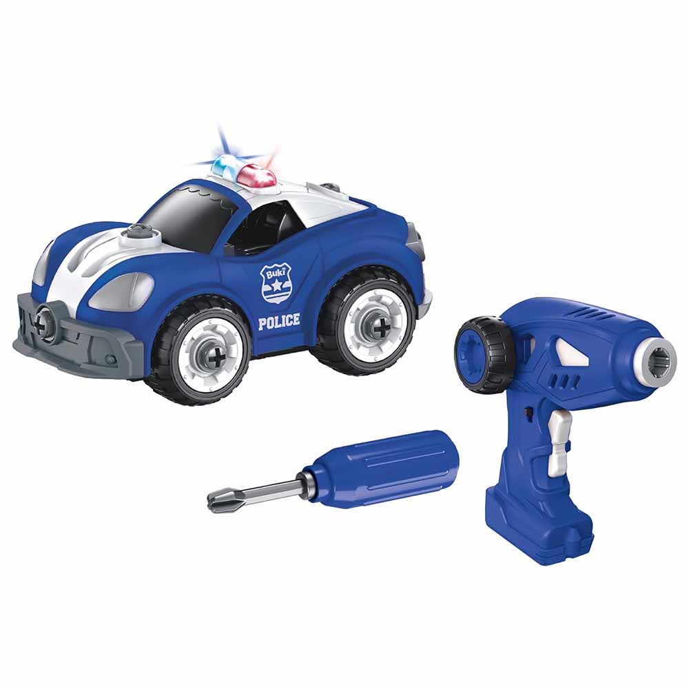 Buki Macchina Della Polizia RC Monta e Smonta Con Avvitatore