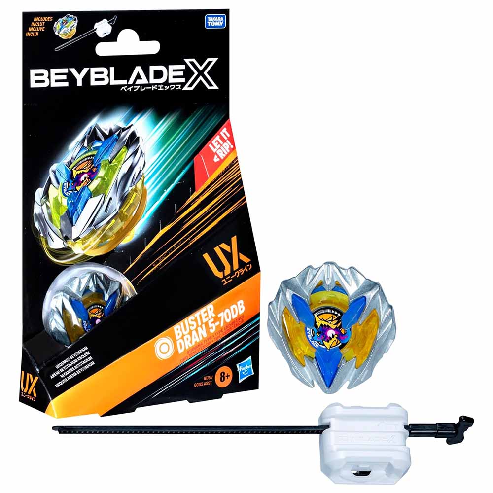 Hasbro Beyblade X, Trottola Con Lanciatore, UX Buster Dran 5-70DB