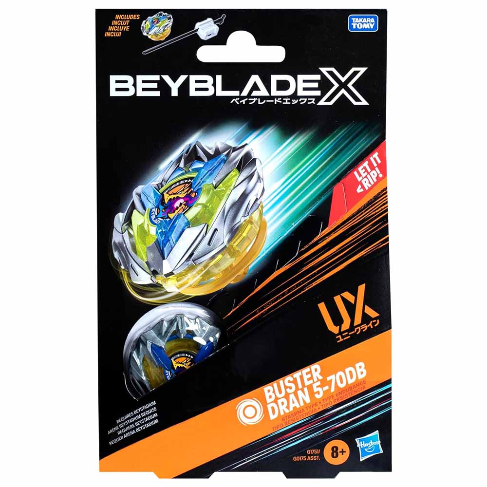 Hasbro Beyblade X, Trottola Con Lanciatore, UX Buster Dran 5-70DB