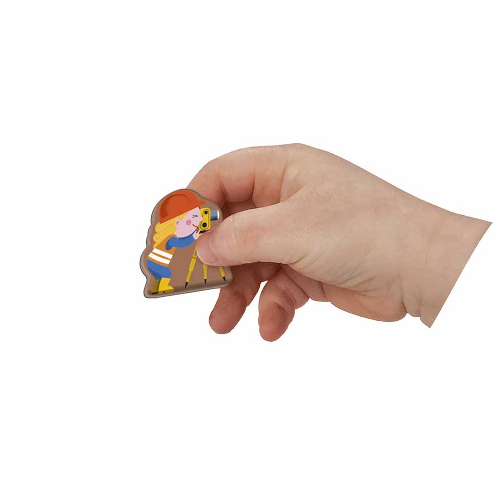 Janod Gioco Didattico Magnetico, Contenitore a Libro, Tema Costruzione