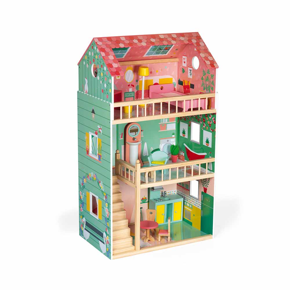 Janod Casa delle Bambole in Legno Happy Day Grande Formato