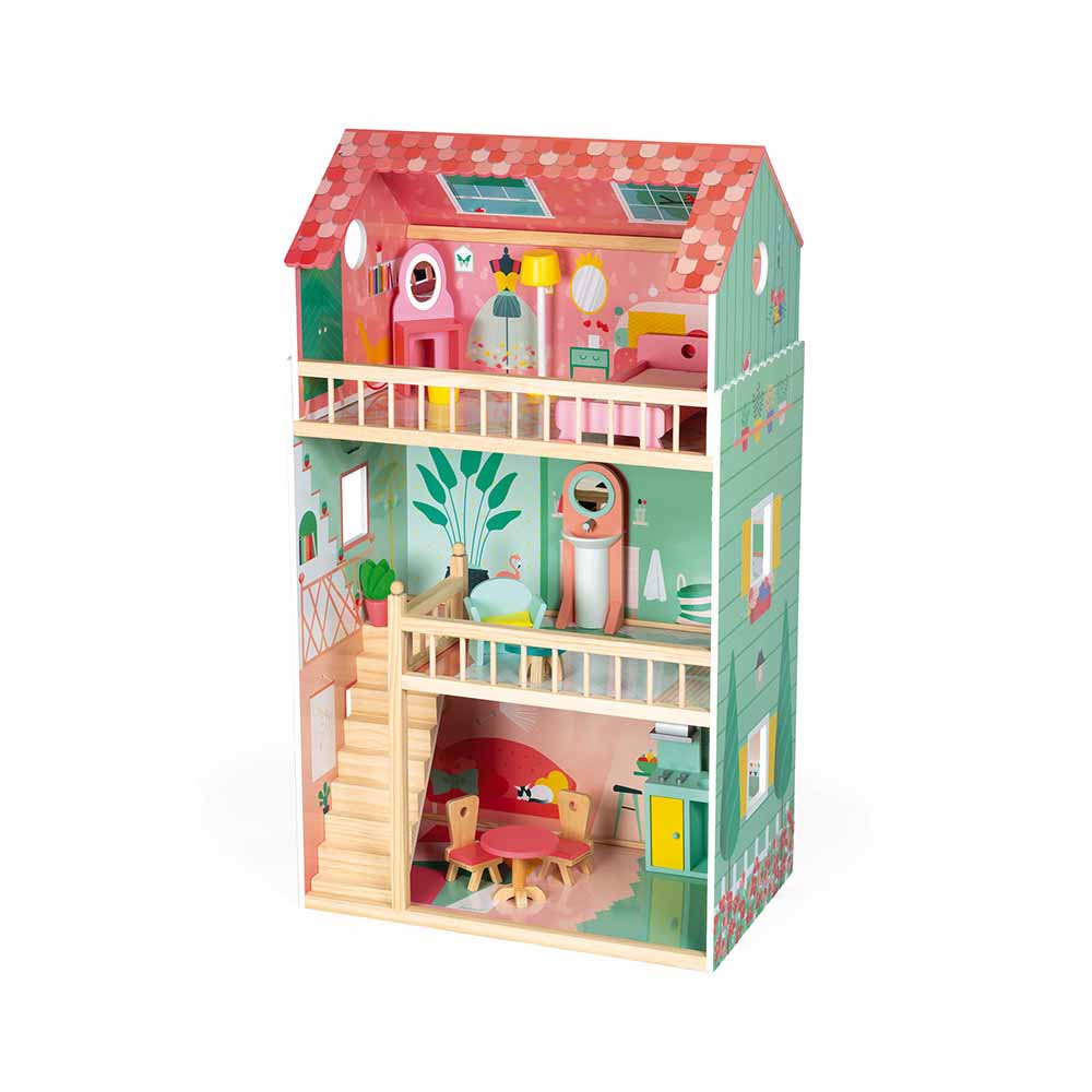 Janod Casa delle Bambole in Legno Happy Day Grande Formato