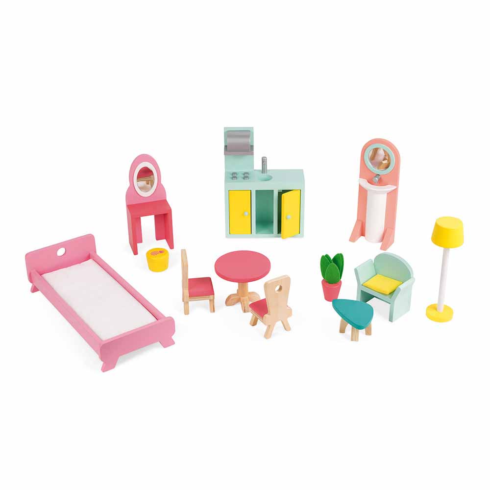 Janod Casa delle Bambole in Legno Happy Day Grande Formato
