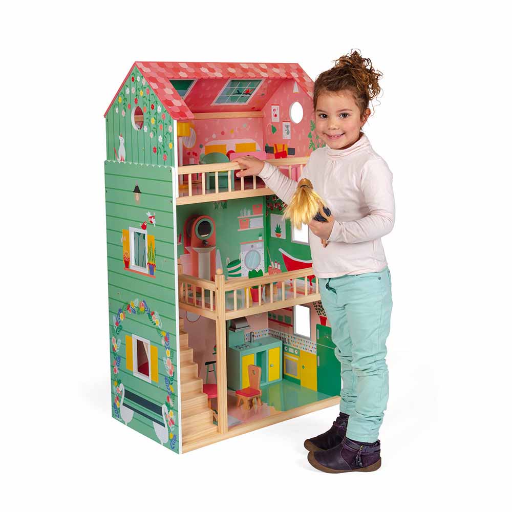 Janod Casa delle Bambole in Legno Happy Day Grande Formato