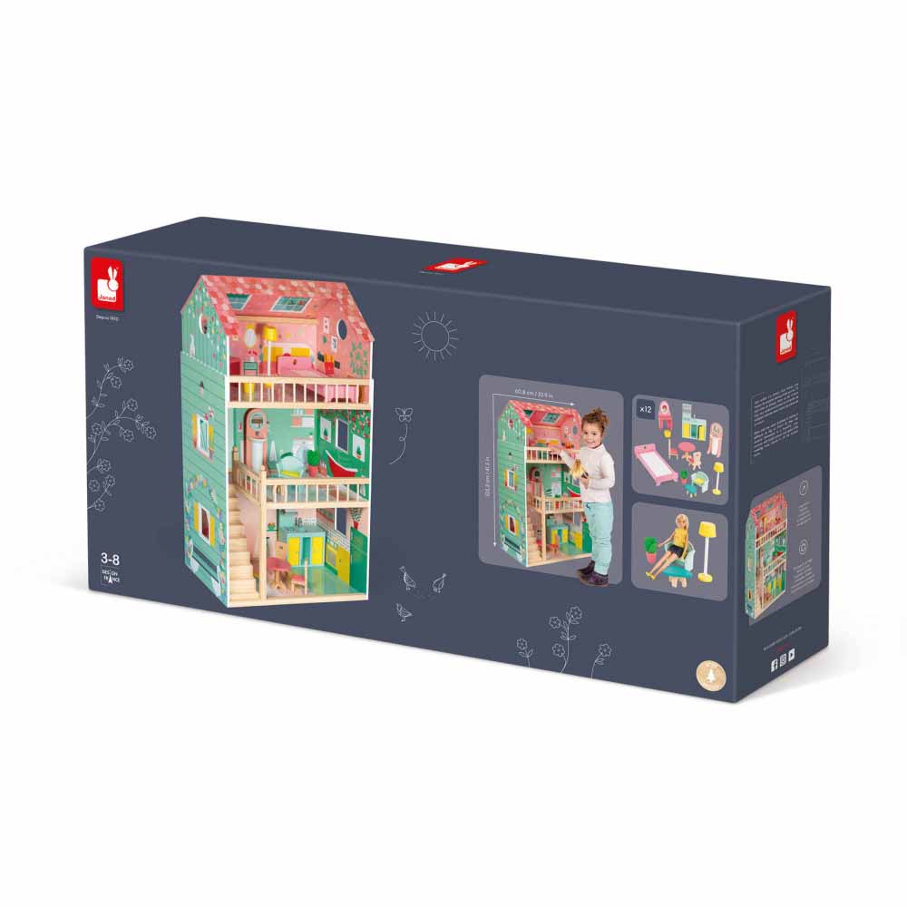 Janod Casa delle Bambole in Legno Happy Day Grande Formato