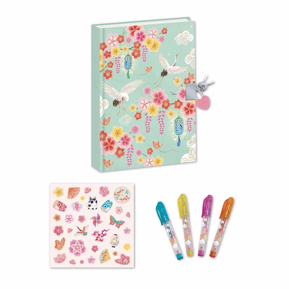 Janod Diario Segreto Japanese Daydreams con Lucchetto e Accessori