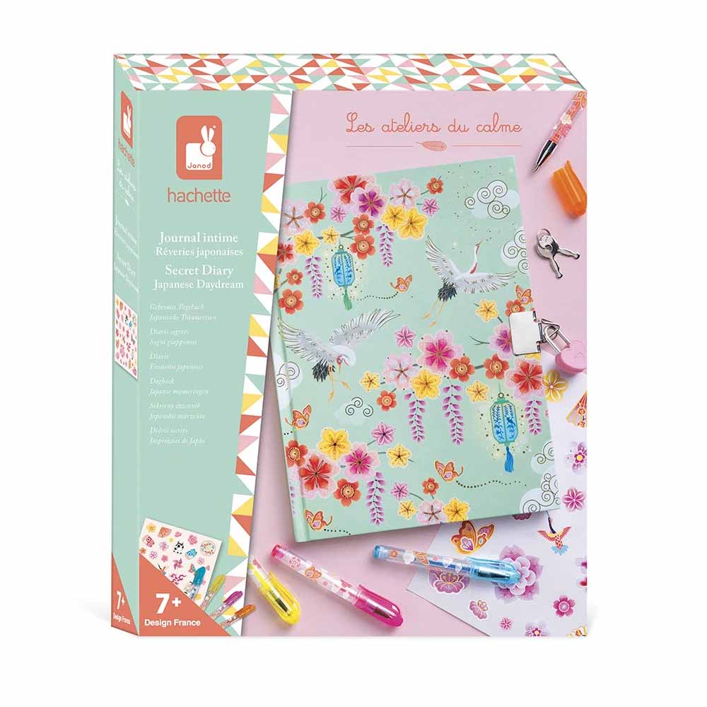 Janod Diario Segreto Japanese Daydreams con Lucchetto e Accessori