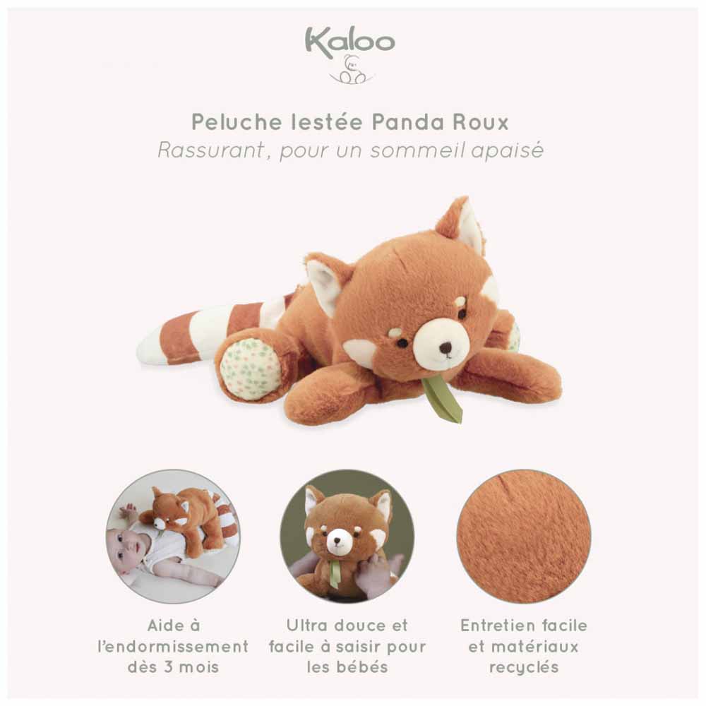 Kaloo Peluche Ponderato Panda Rosso Collezione Petit Songe 26 cm