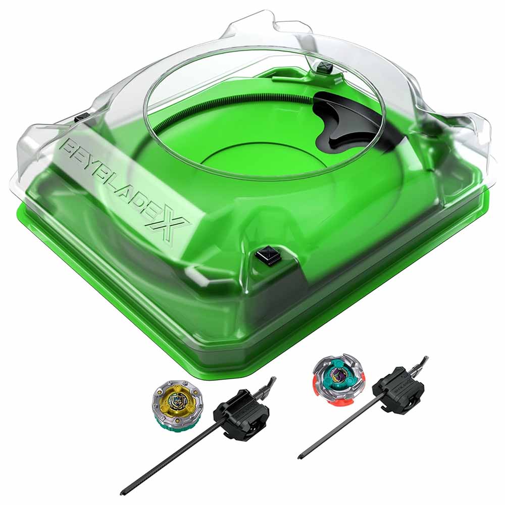 Hasbro Beyblade X, Set da Combattimento Arena Sneak Attack Con 2 Trottole e Lanciatori