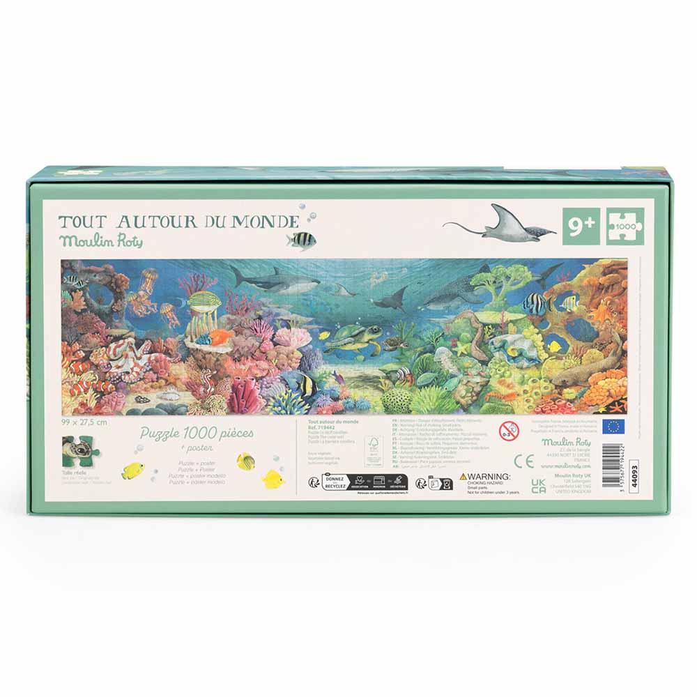 Moulin Roty, Puzzle Barriera Corallina (1000 Pezzi) Tout Autour Du Monde