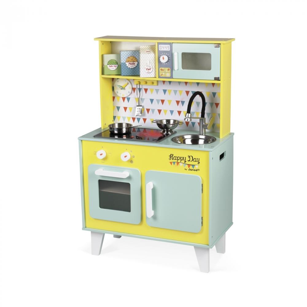 Janod Grande Cucina In Legno 55x30x87 cm, Happy Day