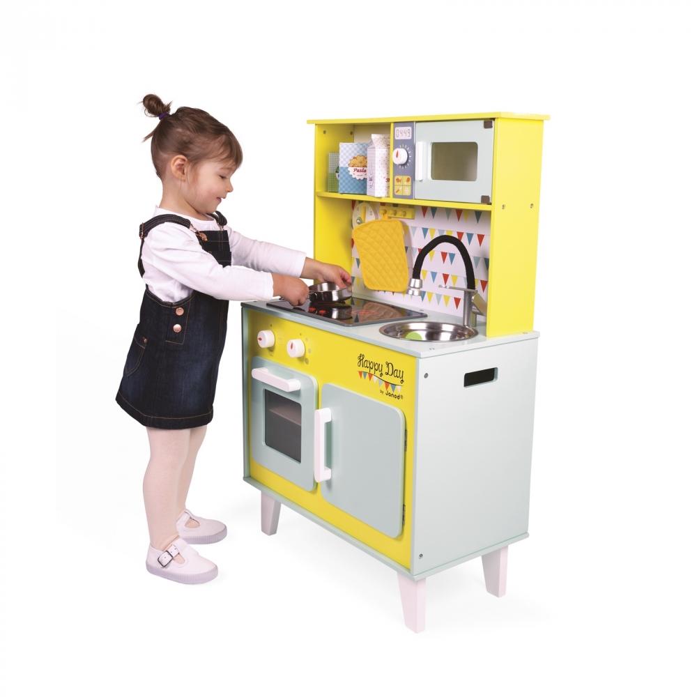Janod Grande Cucina In Legno 55x30x87 cm, Happy Day