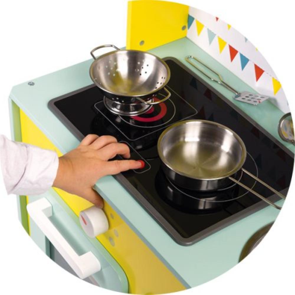 Janod Grande Cucina In Legno 55x30x87 cm, Happy Day