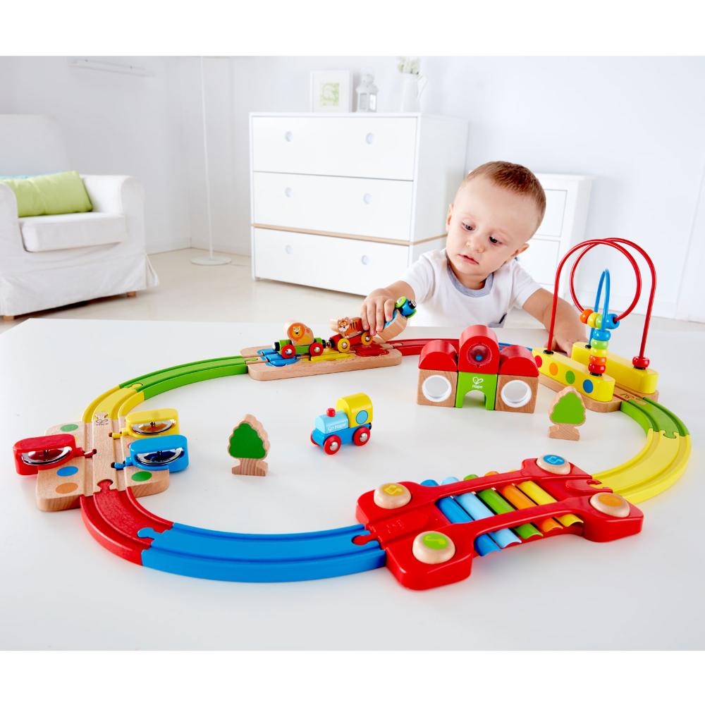 Hape Set Pista Treno Stazione Arcobaleno
