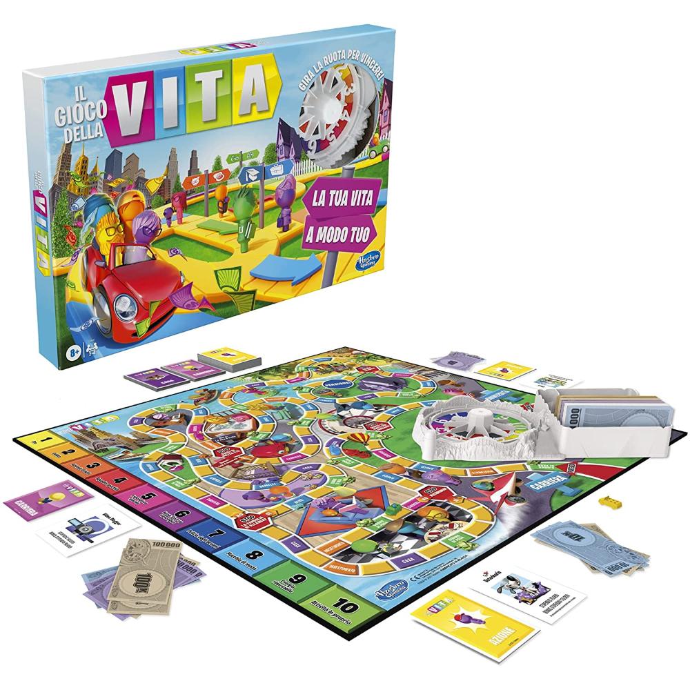 Hasbro Il Gioco Della Vita, Edizione per Famiglie con Adozione di Animali Domestici