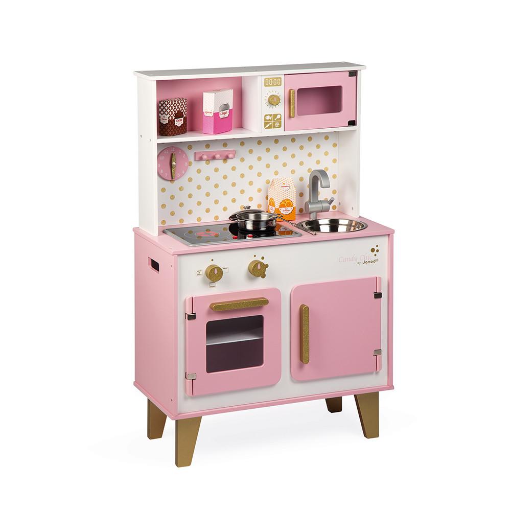 Janod Grande Cucina In Legno 55x30x87 cm, Candy Chic