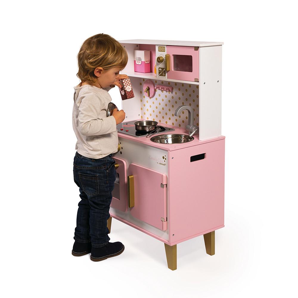 Janod Grande Cucina In Legno 55x30x87 cm, Candy Chic