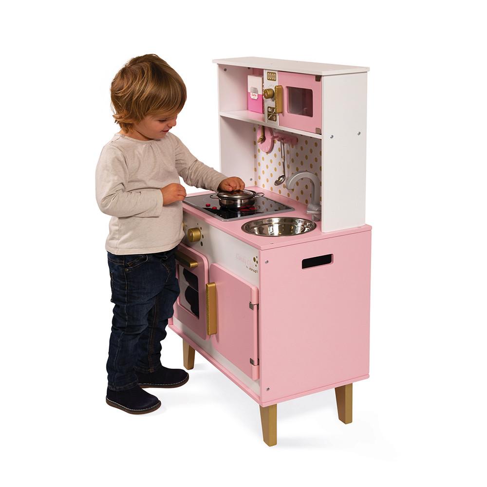 Janod Grande Cucina In Legno 55x30x87 cm, Candy Chic