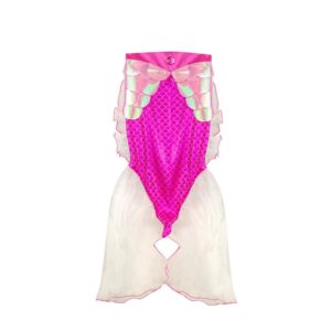 Great Pretenders, Grembiule Gonna Coda Sirenetta Con Corona, Taglia Elasticizzata 5-6 Anni, Pink