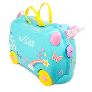 Trunki Valigia Cavalcabile Con Ruote, Una Unicorn Light Green