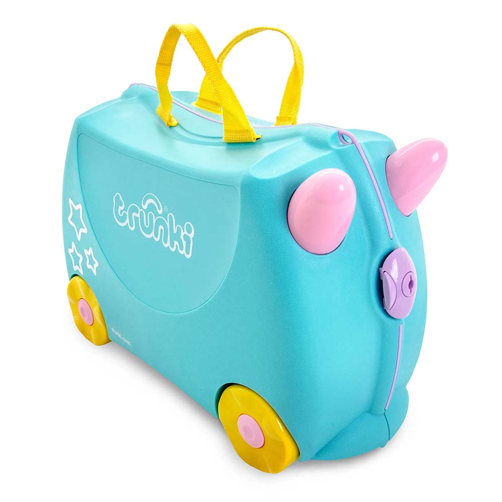Trunki Valigia Cavalcabile Con Ruote, Una Unicorn Light Green