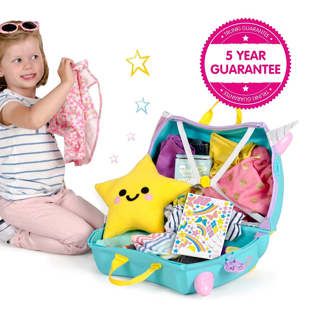 Trunki Valigia Cavalcabile Con Ruote, Una Unicorn Light Green