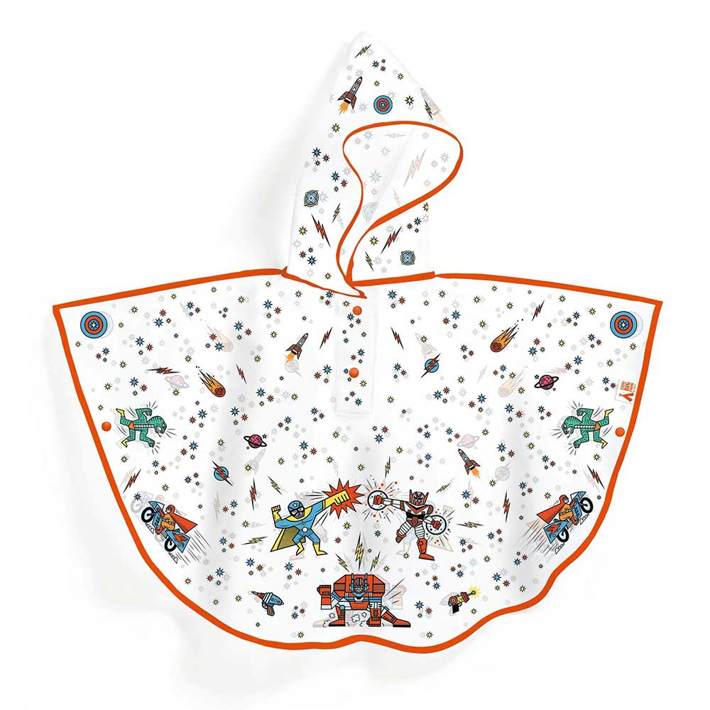 Djeco Mantellina Pioggia, Superhero Rain Cape - M