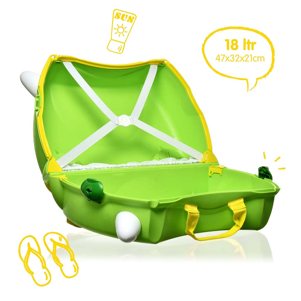 Trunki Valigia Cavalcabile Con Ruote, Dudley Dinosauro