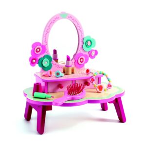 Djeco Flora Dressing Table Specchiera in Legno con Accessori