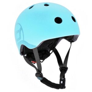 Scoot And Ride, Casco Per Bambini Regolabile, Taglia S-M, 51-55 Cm, Luce Posteriore, Blueberry