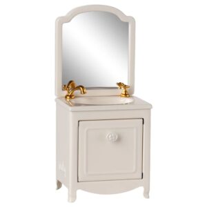 Maileg Lavabo Con Mobile, Topo - Panna