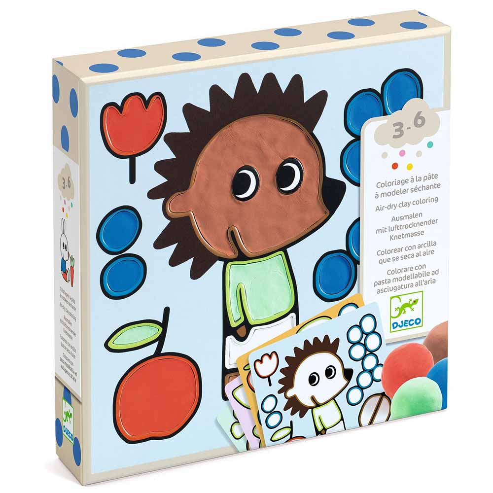 Djeco Kit Creativo Birbanti del Giardino Colorare con Pasta Modellabile ad Asciugatura all’Aria