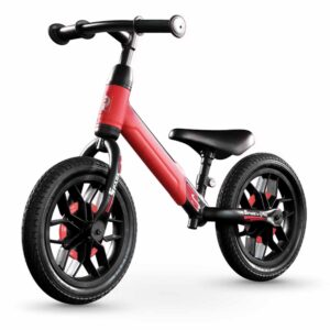 Qplay Balance Bike Tg12 Spark Red Con Luci Led, 3-6 Anni 30Kg