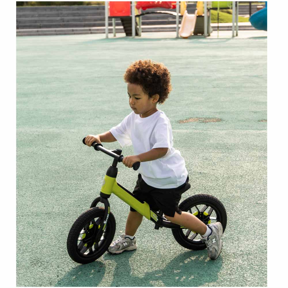 Qplay Balance Bike Tg12 Spark Red Con Luci Led, 3-6 Anni 30Kg