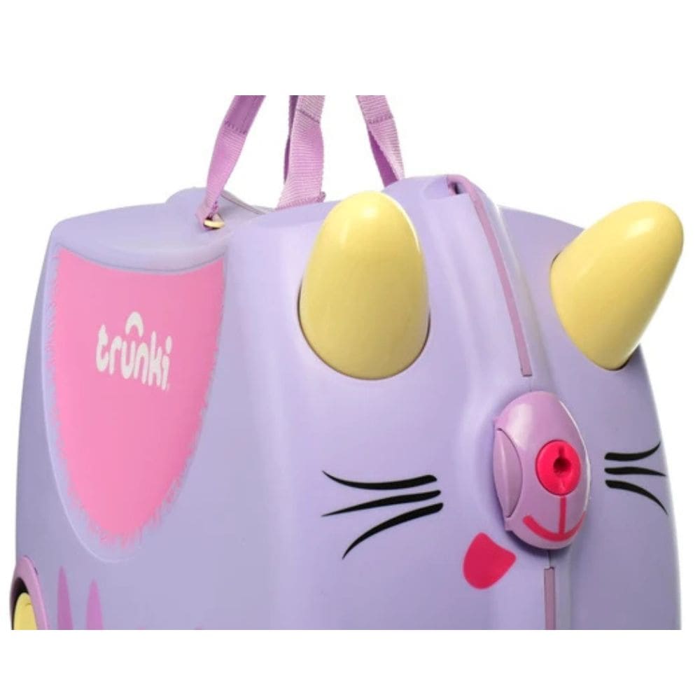 Trunki Valigia Cavalcabile Con Ruote Piroettanti 360, Lilla Cassie Cat