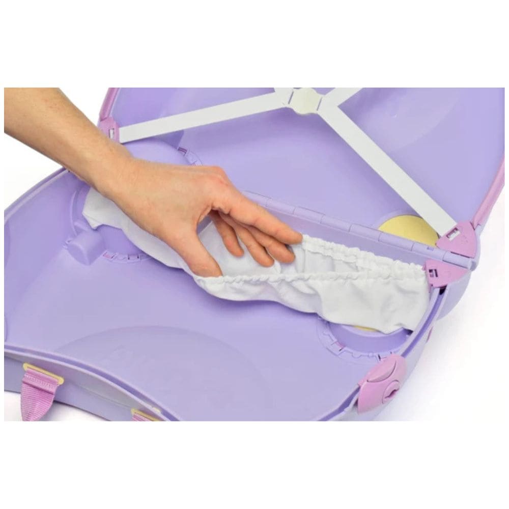 Trunki Valigia Cavalcabile Con Ruote Piroettanti 360, Lilla Cassie Cat
