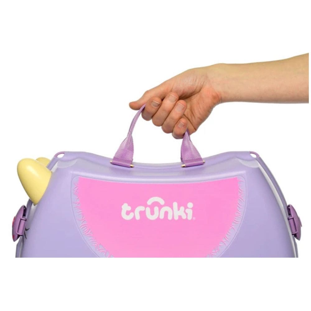 Trunki Valigia Cavalcabile Con Ruote Piroettanti 360, Lilla Cassie Cat