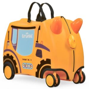 Trunki Valigia Cavalcabile Con Ruote Piroettanti 360, Giallo Escavatore